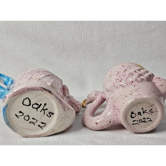 Handmade Ceramic Dragon & Flamingo Coffee Mugs - Picture 8 of 12